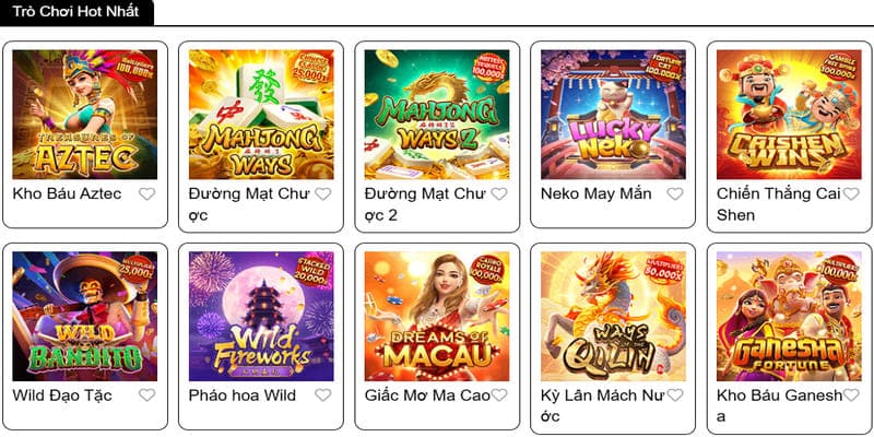 Nhà cái triển khai nhiều sản phẩm cược slot game hấp dẫn